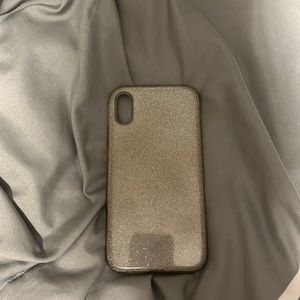 Silver glitter iphonexr case